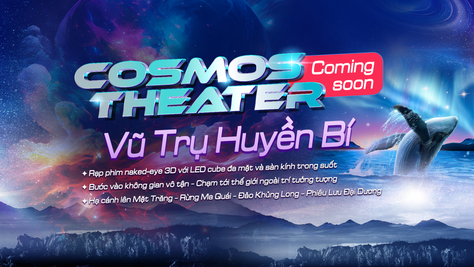 Rạp Cosmos Theater – Vũ Trụ huyền bí sắp ra mắt tại công viên Thiên đường Bảo Sơn
